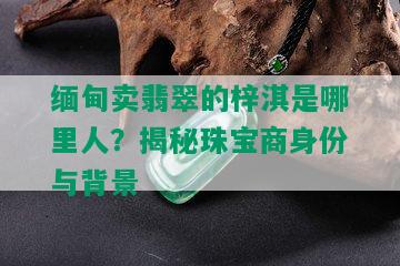 缅甸卖翡翠的梓淇是哪里人？揭秘珠宝商身份与背景