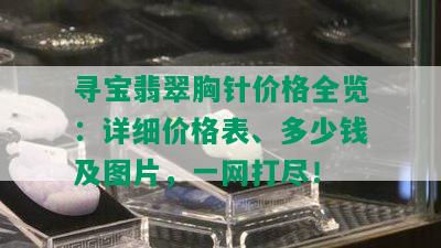 寻宝翡翠胸针价格全览：详细价格表、多少钱及图片，一网打尽！