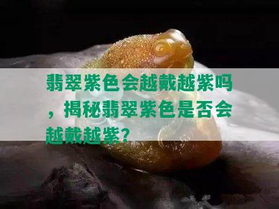 翡翠紫色会越戴越紫吗，揭秘翡翠紫色是否会越戴越紫？