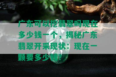 广东可以挖翡翠吗现在多少钱一个，揭秘广东翡翠开采现状：现在一颗要多少钱？