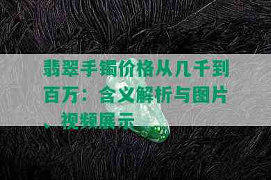 翡翠手镯价格从几千到百万：含义解析与图片、视频展示