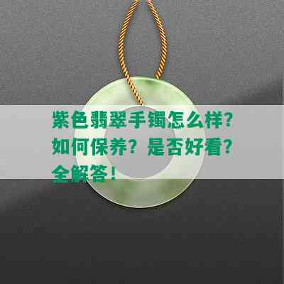 紫色翡翠手镯怎么样？如何保养？是否好看？全解答！