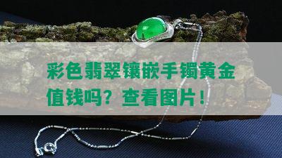 彩色翡翠镶嵌手镯黄金值钱吗？查看图片！