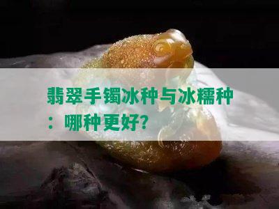 翡翠手镯冰种与冰糯种：哪种更好？