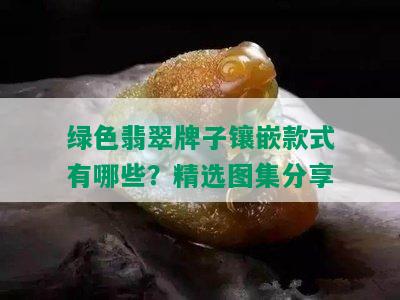 绿色翡翠牌子镶嵌款式有哪些？精选图集分享