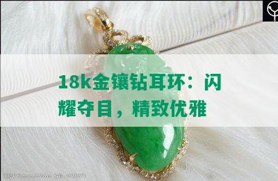 18k金镶钻耳环：闪耀夺目，精致优雅