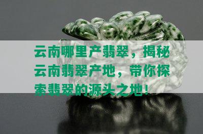 云南哪里产翡翠，揭秘云南翡翠产地，带你探索翡翠的源头之地！