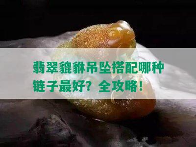 翡翠貔貅吊坠搭配哪种链子更好？全攻略！