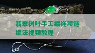 翡翠树叶手工编绳项链编法视频教程