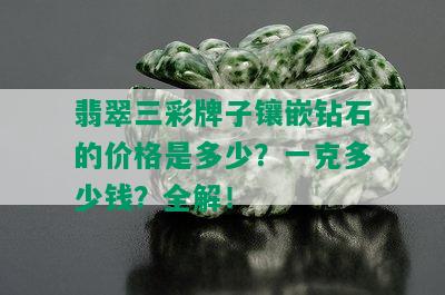 翡翠三彩牌子镶嵌钻石的价格是多少？一克多少钱？全解！