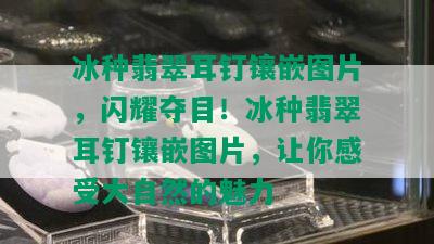 冰种翡翠耳钉镶嵌图片，闪耀夺目！冰种翡翠耳钉镶嵌图片，让你感受大自然的魅力