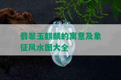 翡翠玉麒麟的寓意及象征风水图大全