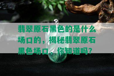 翡翠原石黑色的是什么场口的，揭秘翡翠原石黑色场口，你知道吗？