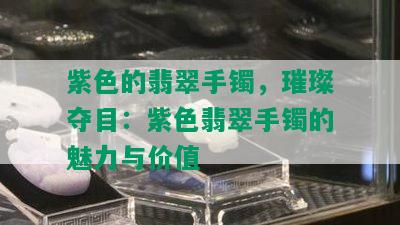 紫色的翡翠手镯，璀璨夺目：紫色翡翠手镯的魅力与价值