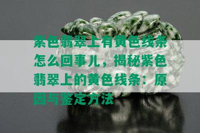 紫色翡翠上有黄色线条怎么回事儿，揭秘紫色翡翠上的黄色线条：原因与鉴定方法