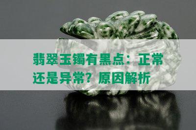 翡翠玉镯有黑点：正常还是异常？原因解析