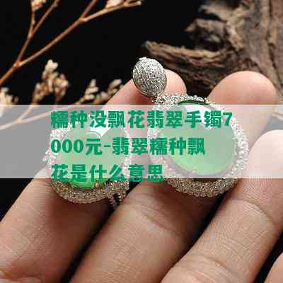 糯种没飘花翡翠手镯7000元-翡翠糯种飘花是什么意思