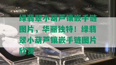 绿翡翠小葫芦镶嵌手链图片，华丽独特！绿翡翠小葫芦镶嵌手链图片欣赏