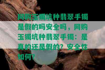 网购玉镯坑种翡翠手镯是假的吗安全吗，网购玉镯坑种翡翠手镯：是真的还是假的？安全性如何？