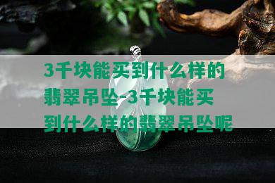 3千块能买到什么样的翡翠吊坠-3千块能买到什么样的翡翠吊坠呢