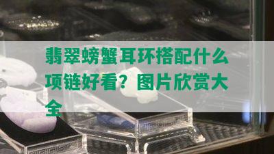 翡翠螃蟹耳环搭配什么项链好看？图片欣赏大全