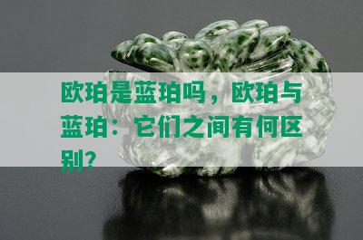 欧珀是蓝珀吗，欧珀与蓝珀：它们之间有何区别？