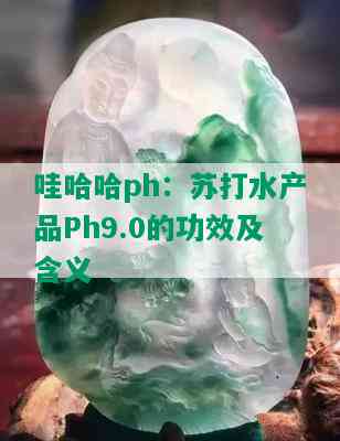 哇哈哈ph：苏打水产品Ph9.0的功效及含义