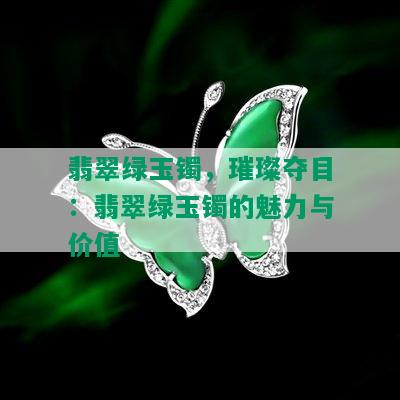 翡翠绿玉镯，璀璨夺目：翡翠绿玉镯的魅力与价值