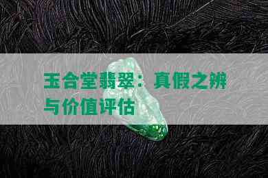 玉合堂翡翠：真假之辨与价值评估