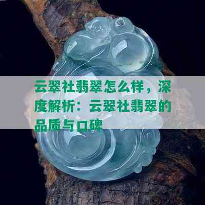 云翠社翡翠怎么样，深度解析：云翠社翡翠的品质与口碑