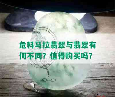 危料马拉翡翠与翡翠有何不同？值得购买吗？