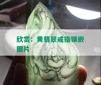 欣赏：黄翡翠戒指镶嵌图片