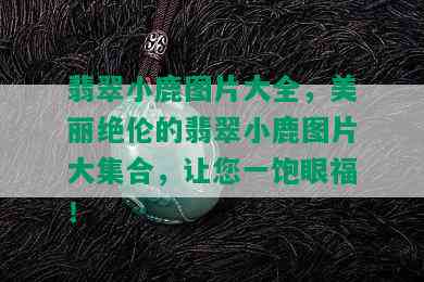 翡翠小鹿图片大全，美丽绝伦的翡翠小鹿图片大集合，让您一饱眼福！