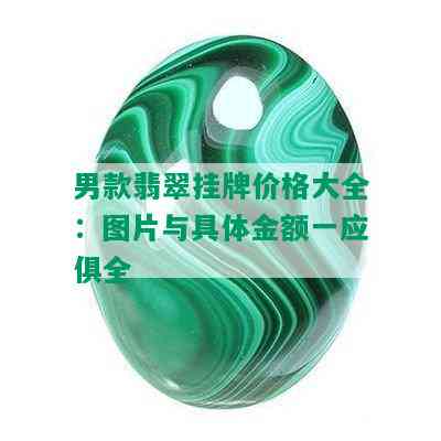 男款翡翠挂牌价格大全：图片与具体金额一应俱全