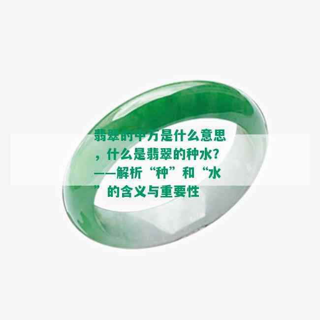 翡翠的中万是什么意思，什么是翡翠的种水？——解析“种”和“水”的含义与重要性