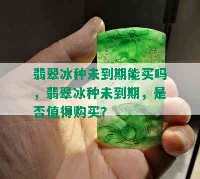 翡翠冰种未到期能买吗，翡翠冰种未到期，是否值得购买？