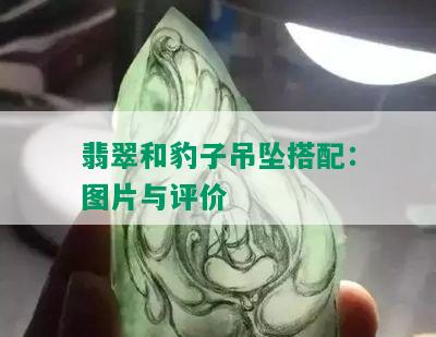 翡翠和豹子吊坠搭配：图片与评价