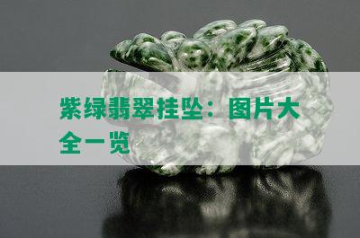 紫绿翡翠挂坠：图片大全一览