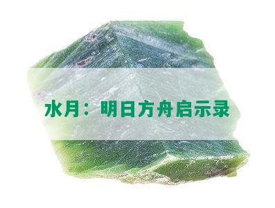 水月：明日方舟启示录