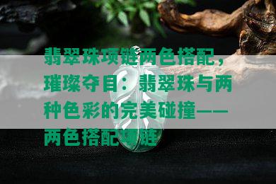 翡翠珠项链两色搭配，璀璨夺目：翡翠珠与两种色彩的完美碰撞——两色搭配项链