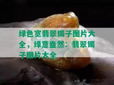 绿色宽翡翠镯子图片大全，绿意盎然：翡翠镯子图片大全