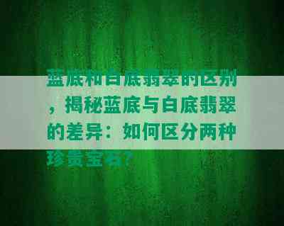 蓝底和白底翡翠的区别，揭秘蓝底与白底翡翠的差异：如何区分两种珍贵宝石？