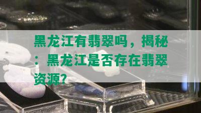 黑龙江有翡翠吗，揭秘：黑龙江是否存在翡翠资源？