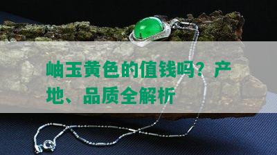 岫玉黄色的值钱吗？产地、品质全解析