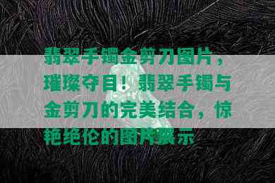 翡翠手镯金剪刀图片，璀璨夺目！翡翠手镯与金剪刀的完美结合，惊艳绝伦的图片展示