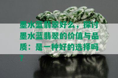 墨水蓝翡翠好么，探讨墨水蓝翡翠的价值与品质：是一种好的选择吗？