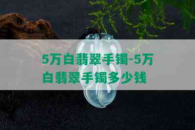 5万白翡翠手镯-5万白翡翠手镯多少钱