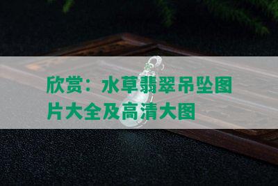 欣赏：水草翡翠吊坠图片大全及高清大图