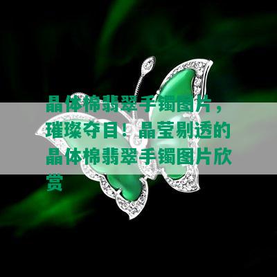 晶体棉翡翠手镯图片，璀璨夺目！晶莹剔透的晶体棉翡翠手镯图片欣赏