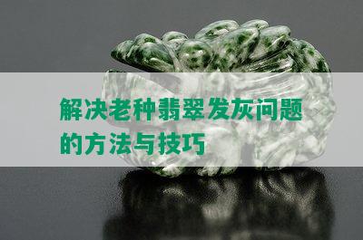 解决老种翡翠发灰问题的方法与技巧